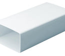 Rigid rectangular plastic ducting by Domus Ventilation, 110mm x 54mm, 2 meters long for ventilation and duct installation.