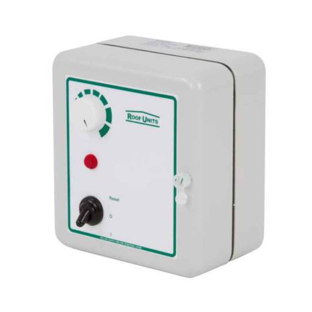 Vent-Axia SP5010 single-phase electronic speed controller for fans, rated 10 amps, with control dial and wiring terminals visible.