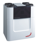 Zehnder ComfoAir Q350 heat recovery unit with ventilation ducts and controls in a modern HVAC system.