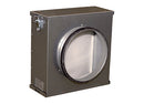 Systemair FGR filter cassette box for ducting, 125mm size, shown in a close-up image highlighting its construction and filter area.