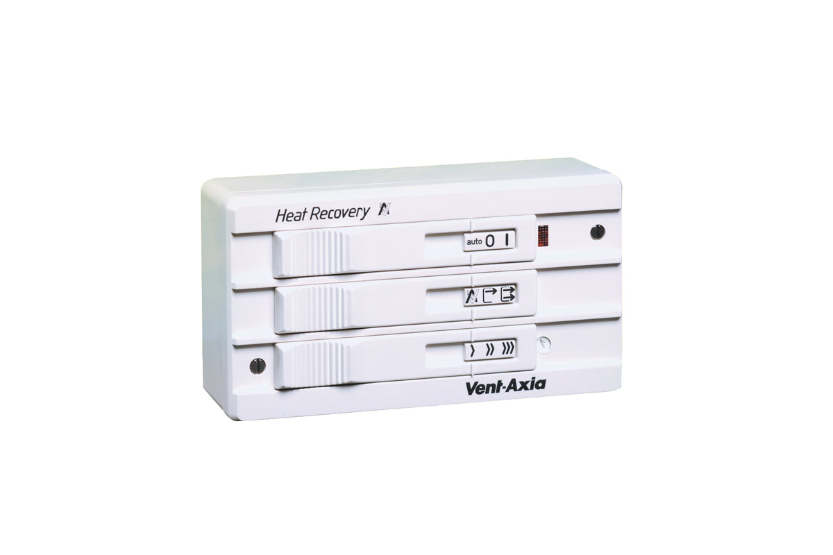 Vent-Axia HR500 controller for HVAC systems, featuring digital controls and display for precise ventilation management.