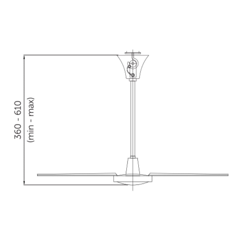 Hydor 56" Destratification Sweep Ceiling Fan HCF1400