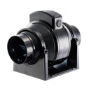 Black Manrose MF150S 6-inch inline mixed flow duct fan for ventilation, shown in a close-up image.