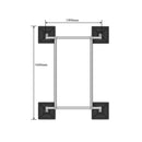 Diagram of the StrutFoot Support System 2 SF1302 showing dimensions and component layout for supports and fixings.