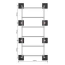 Diagram of the StrutFoot Support System 6 SF1306 showing dimensions and component details for supports and fixings.