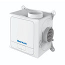 Vent-Axia Multivent Lo-Carbon MVDC-MS extractor fan with sleek design, mounted on wall, for efficient ventilation.