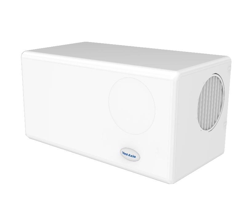 Vent-Axia Lo Carbon PoziDry Compact Pro PIV unit with integral heater, positive input ventilation system for improved indoor air quality.