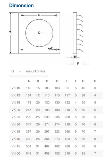 Systemair VK Gravity Louvre Shutter - eFans Direct Ltd