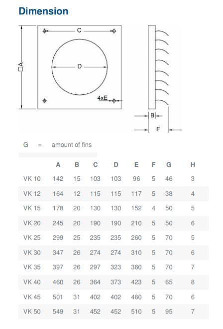 Systemair VK Gravity Louvre Shutter - eFans Direct Ltd