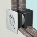 Vortice Vario 300/12-inch ARI-LL-S flush auto-reversible wall axial fan showing front view with metal grille and control panel.